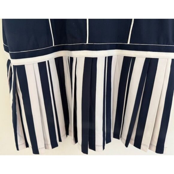 NWT FILA Heritage XL Navy White Mitered Stripe Tennis Dress Iconic Ginny Hilfige - Picture 7 of 11
